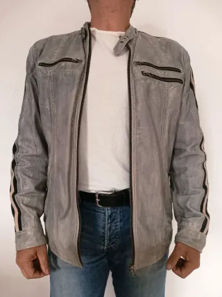 Motera cuero auténtico Sluisleder XXL Medidas indi