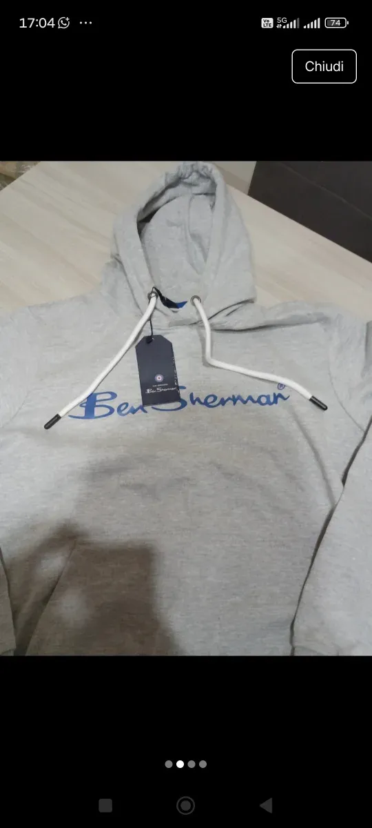 Felpa Ben Sherman grigia nuova