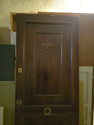 Puerta blindada seguridad madera