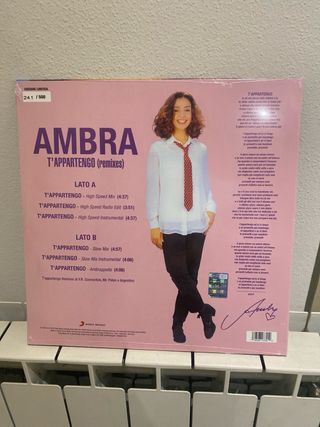 Ambra T'Appartengo Remix Vinile Splatter 45 RPM