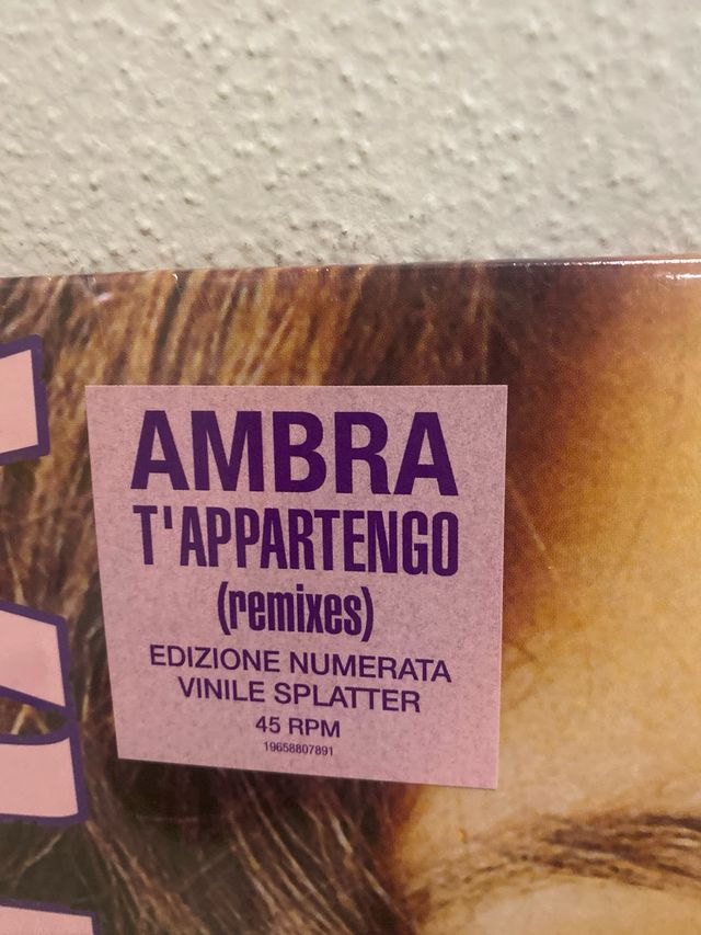 Ambra T'Appartengo Remix Vinile Splatter 45 RPM