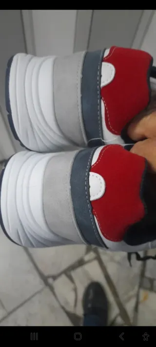 Scarpe Treikking Pelle N43 Grigio Rosso Bianco