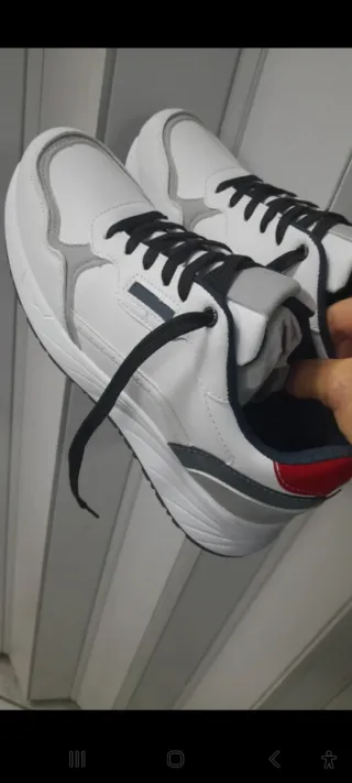 Scarpe Treikking Pelle N43 Grigio Rosso Bianco