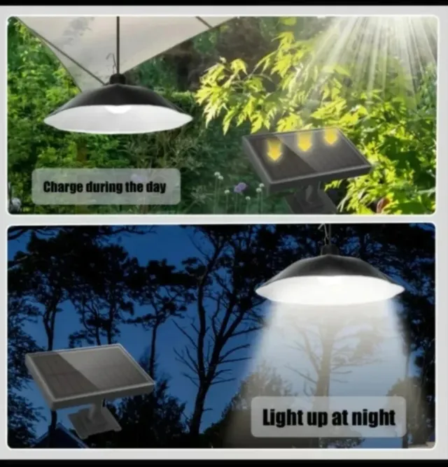 Lâmpada Solar Pendente com Foco Duplo Extra Grande