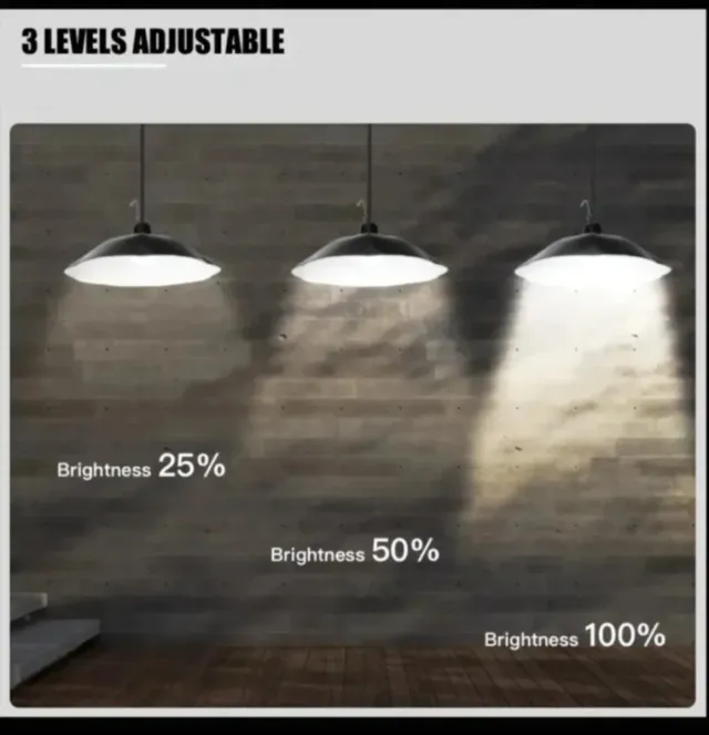 Lâmpada Solar Pendente com Foco Duplo Extra Grande