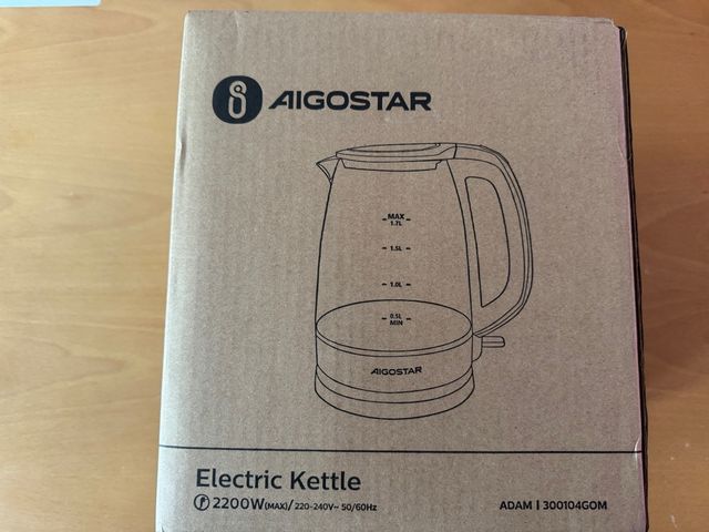 Hervidor Eléctrico Aigostar Vidrio 1.7L