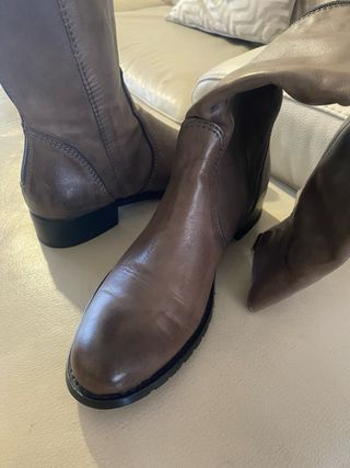 Stivali in pelle marrone