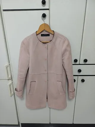 Chaquetón Zara Rosa Palo Talla M