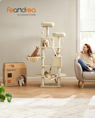 Albero per Gatti, Alto 168 cm, Tiragraffi per Gatt