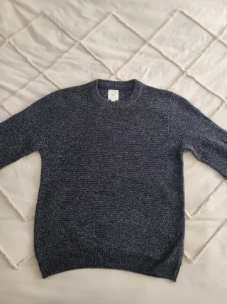 Jersey H&M Azul Jaspeado Punto