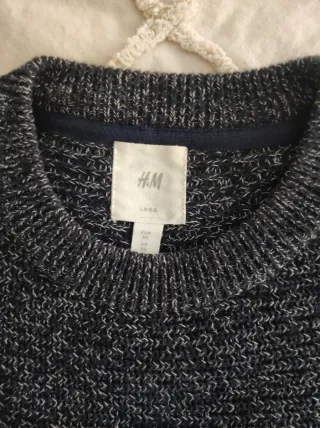 Jersey H&M Azul Jaspeado Punto