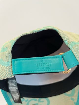 Gorra Gucci Beige y Turquesa