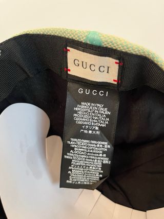 Gorra Gucci Beige y Turquesa