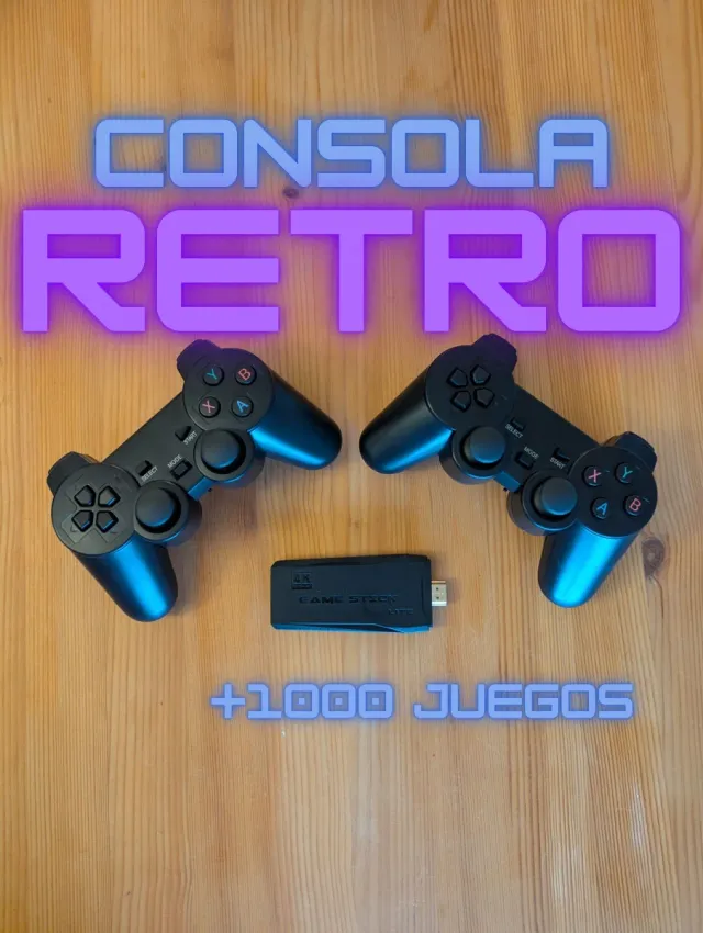 CONSOLA RETRO CON DUE COMANDI PER TV - SPEDIZIONE RAPIDA
