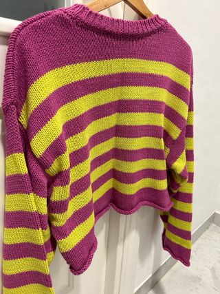 Jersey rayas fucsia y amarillo