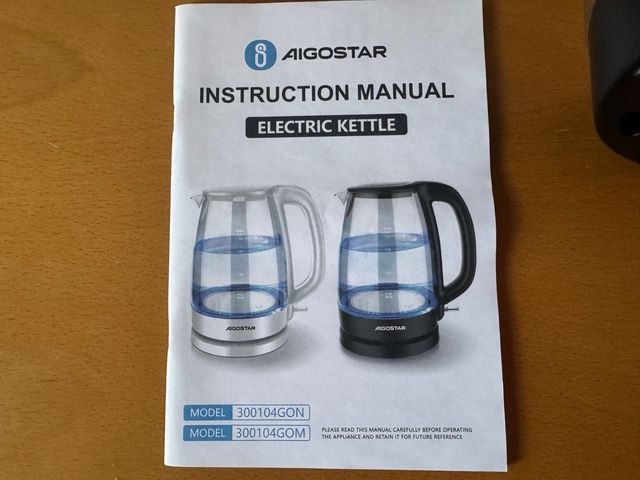 Hervidor Eléctrico Vidrio Aigostar 1.7L