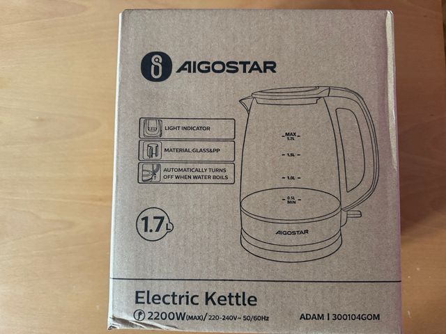 Hervidor Eléctrico Vidrio Aigostar 1.7L