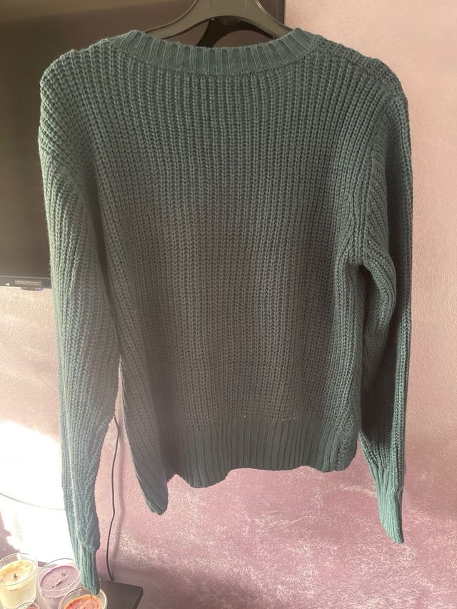 Maglioncino teal con nodo