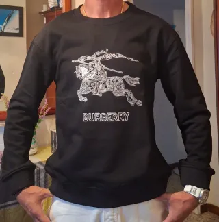 Sudadera Burberry Negra Hombre