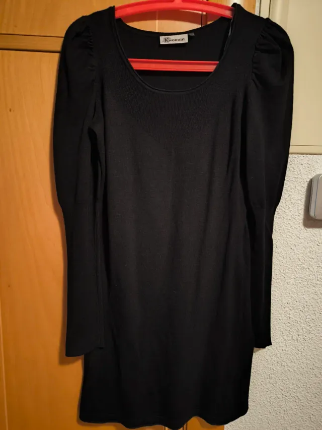 Vestido manga larga negro