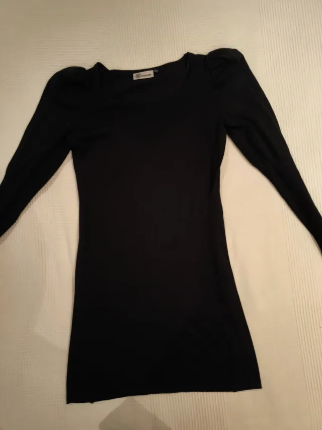 Vestido manga larga negro