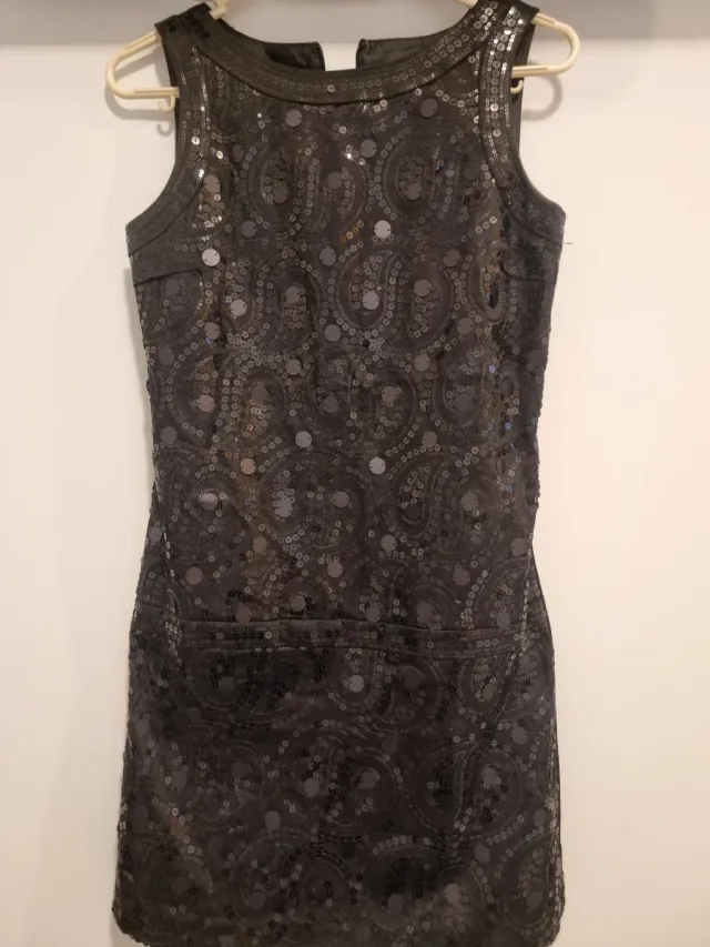 Vestido negro lentejuelas fiesta