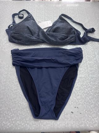 Costume da bagno donna blu e argento