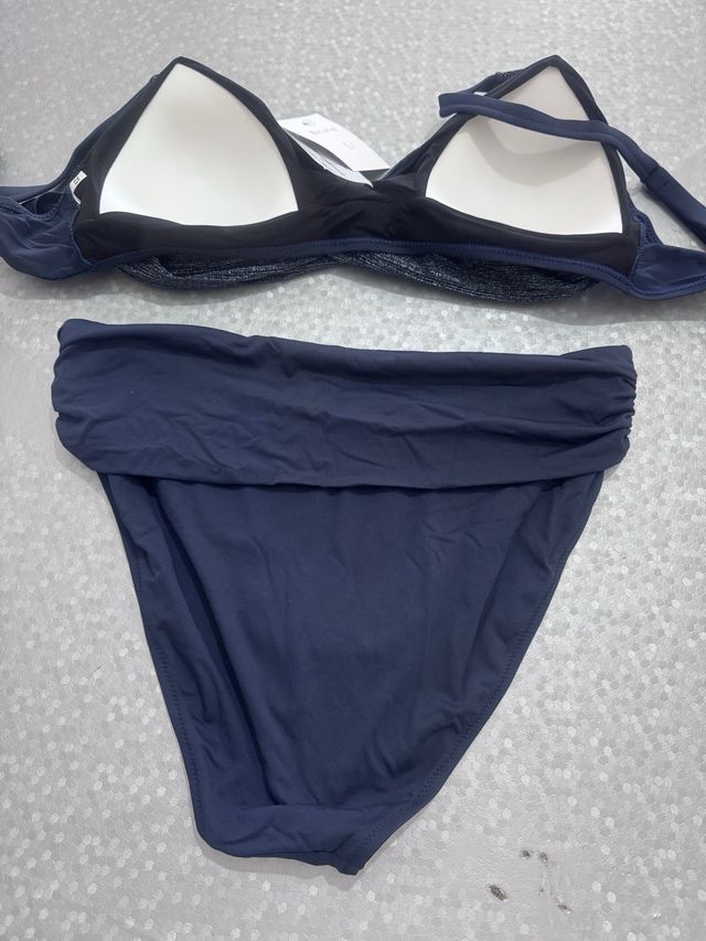 Costume da bagno donna blu e argento
