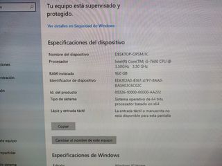 PC i5 7600 GTX 1060 6G + Monitor + Teclado + Ratón