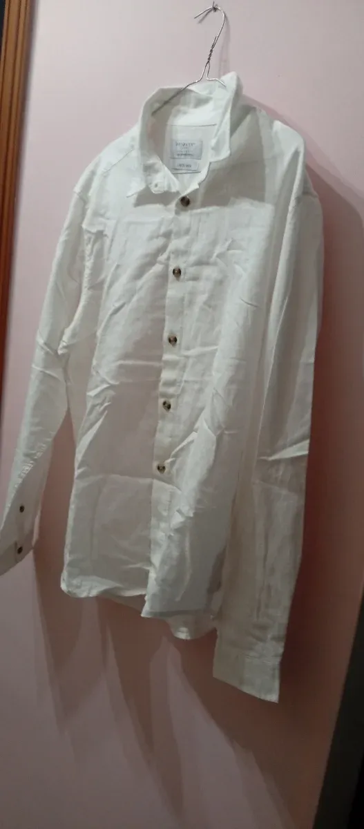 Camisa blanca manga larga