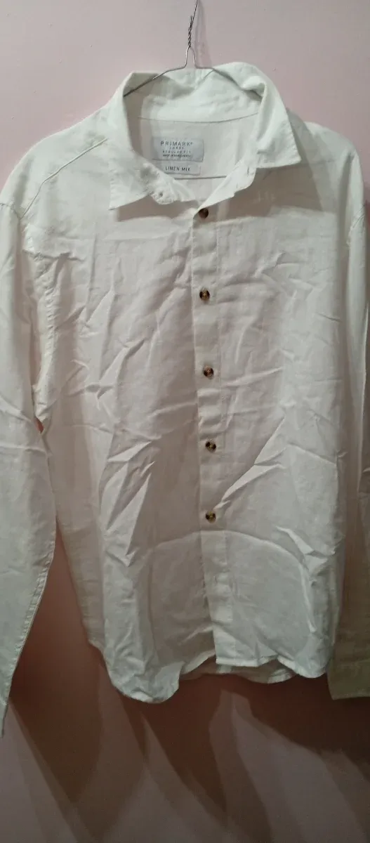 Camisa blanca manga larga