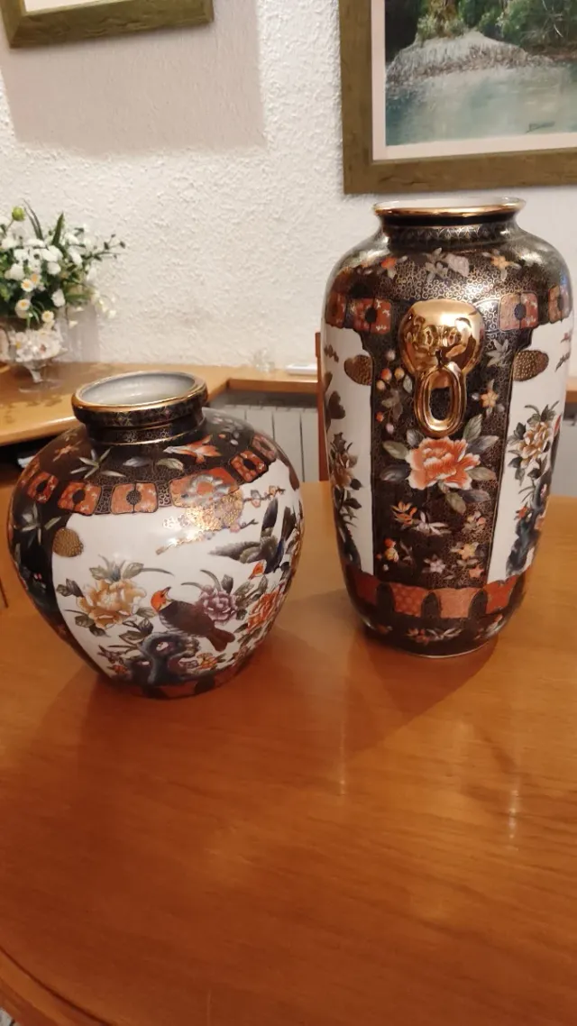 Juego de 2 jarrones decorativos