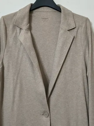 Giacca tortora in cotone con bottone