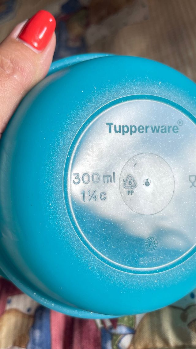 Set Tupperware Cristal Flash Azul/Blanco