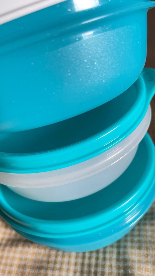 Set Tupperware Cristal Flash Azul/Blanco