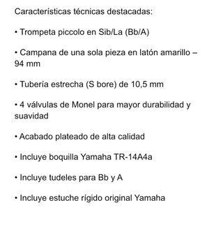 Trompeta Piccolo Yamaha