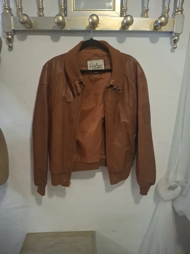 Chaqueta de Piel Marrón Rodeo