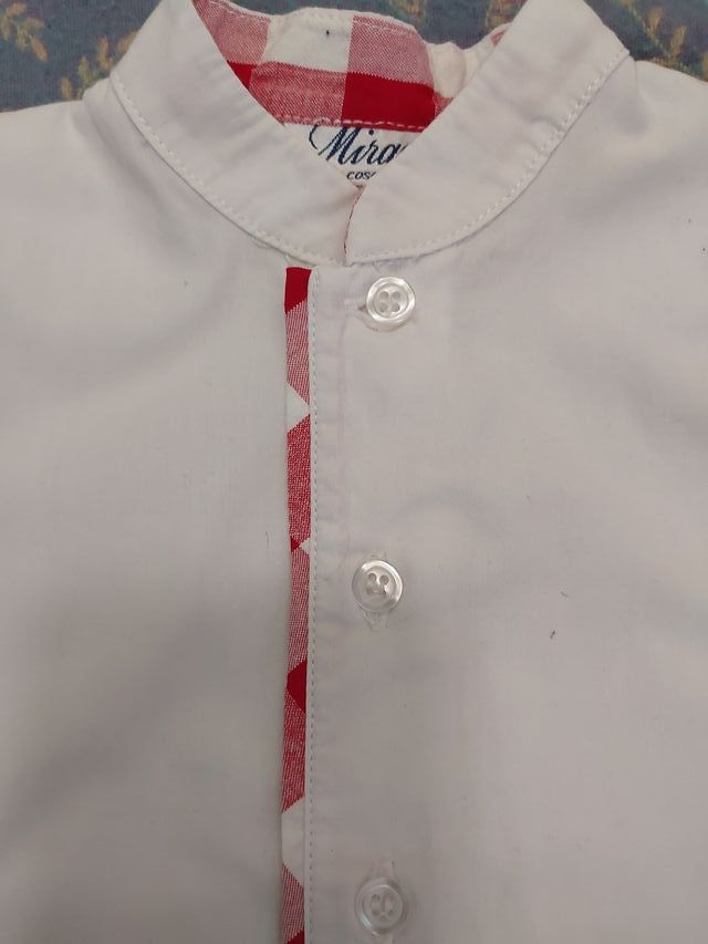 Conjunto bebé 12 meses camisa y peto