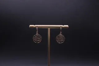 Pendientes Plata Ley 925 Árbol Vida Baño Oro