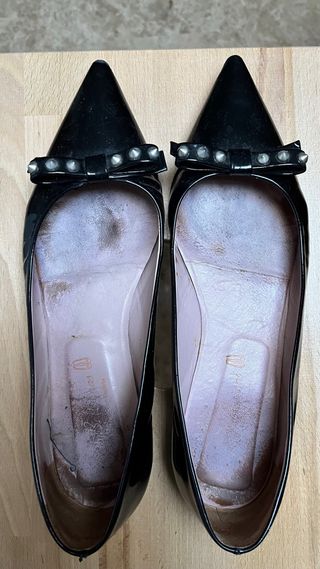 Pretty Ballerinas Charol Negro Tachuelas