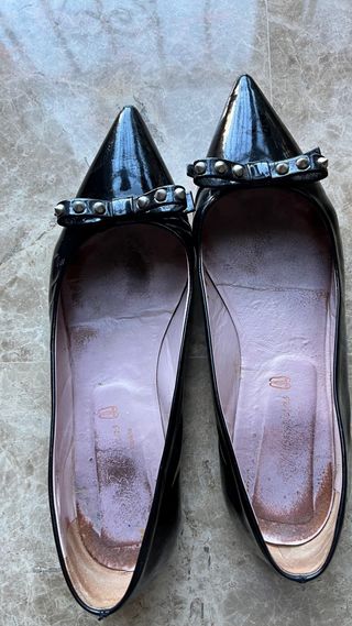 Pretty Ballerinas Charol Negro Tachuelas