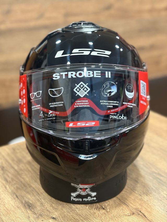 Casco LS2 Strobe II Negro Brillo