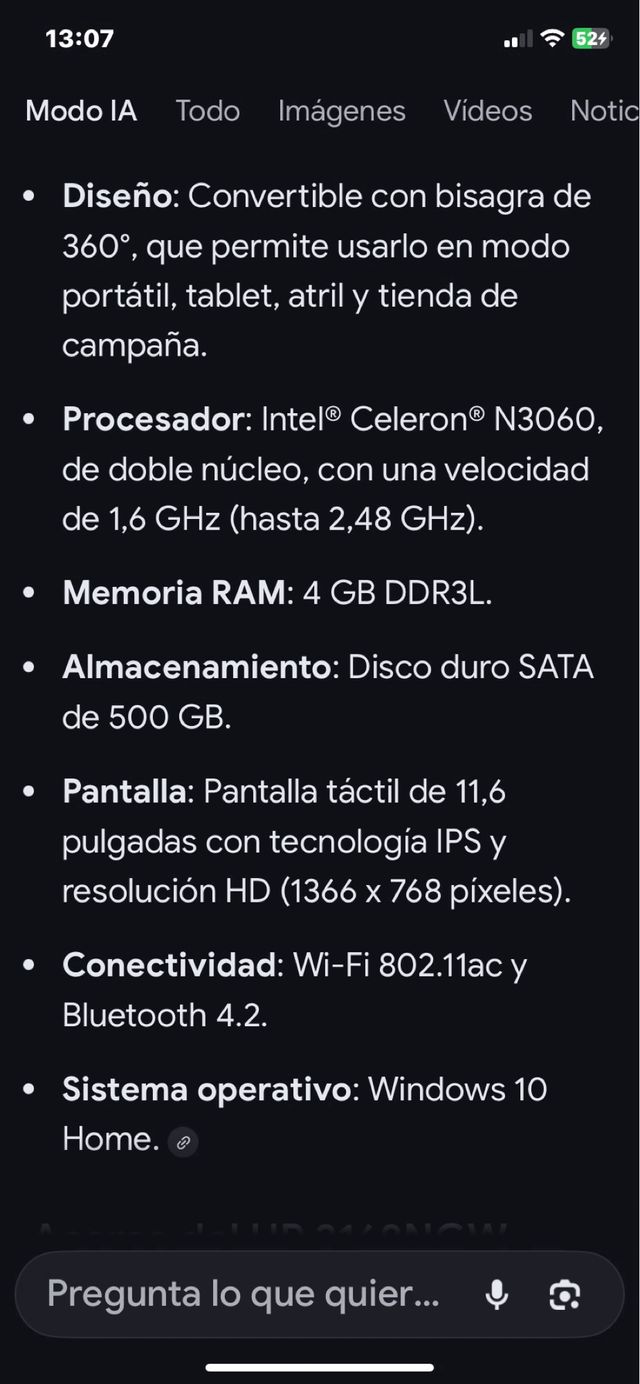 HP 2 en 1 Portátil Plata/Blanco