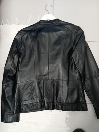 Cazadora Piel Negra Talla M