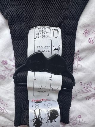 Portabebés Negro Malla BabyBjörn