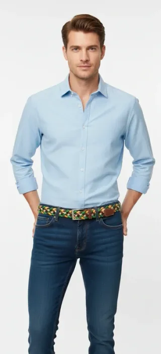 Cinturón El Potro Trenzado Multicolor