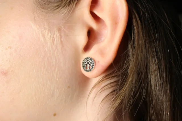 Pendientes Plata 925 Árbol de la Vida
