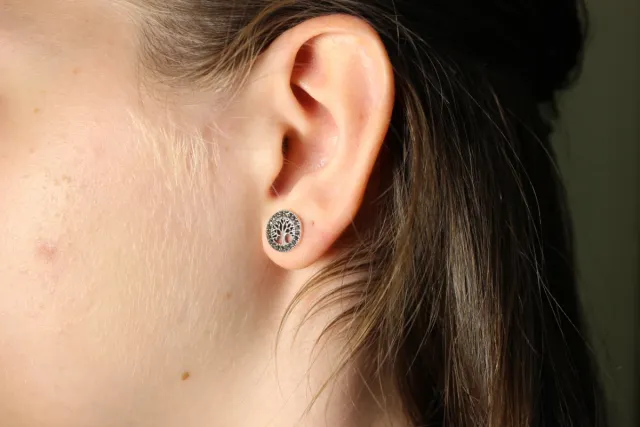 Pendientes Plata 925 Árbol de la Vida