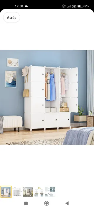 Armario modular color blanco