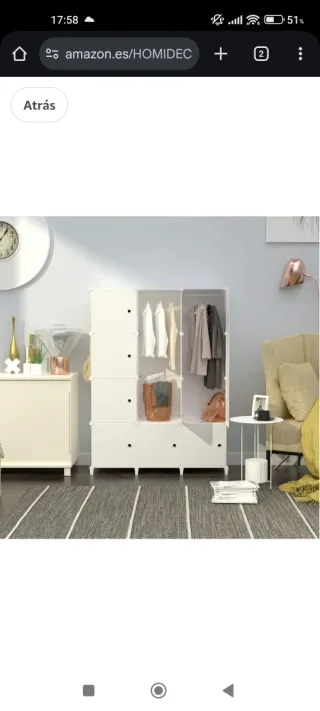 Armario modular color blanco